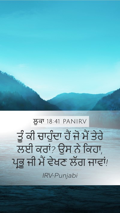 ਲੂਕਾ 18:41 PANIRV Bible Verse Image