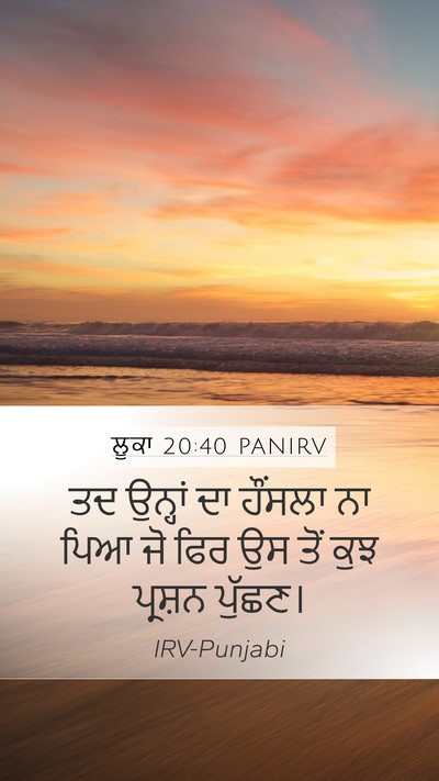 ਲੂਕਾ 20:40 PANIRV Bible Verse Image