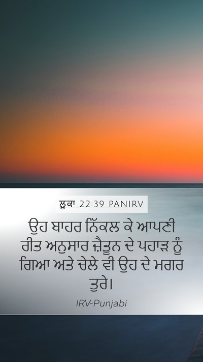 ਲੂਕਾ 22:39 PANIRV Bible Verse Image