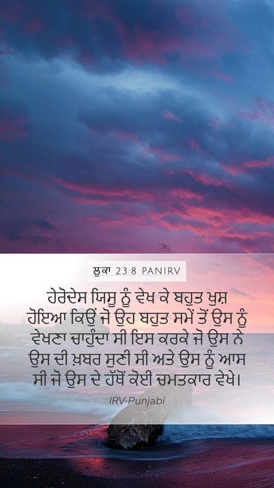 ਲੂਕਾ 23:8 PANIRV Bible Verse Image