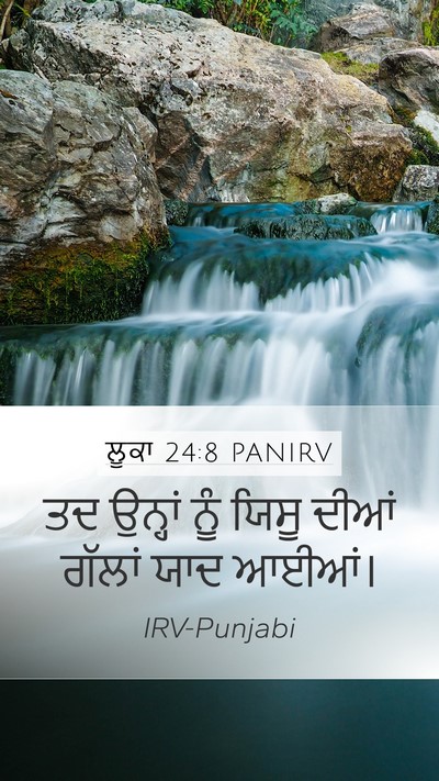 ਲੂਕਾ 24:8 PANIRV Mobile Phone Wallpaper - ਤਦ ਉਨ੍ਹਾਂ ਨੂੰ ਯਿਸੂ - Mobile Bible Verse Wallpaper