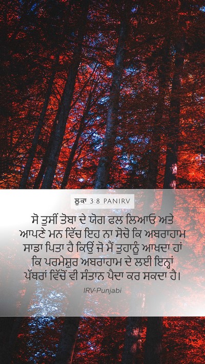 ਲੂਕਾ 3:8 PANIRV Bible Verse Image