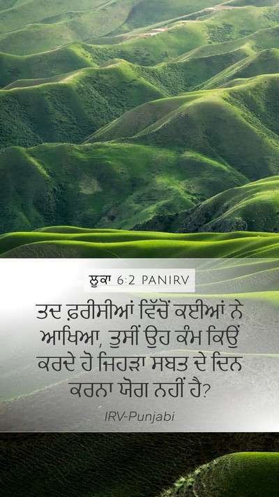 ਲੂਕਾ 6:2 PANIRV Mobile Phone Wallpaper - ਤਦ ਫ਼ਰੀਸੀਆਂ - Mobile Bible Verse Wallpaper