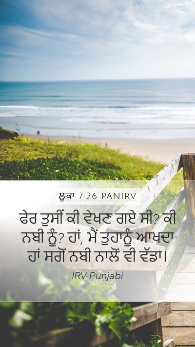 ਲੂਕਾ 7:26 PANIRV Mobile Phone Wallpaper - ਫੇਰ ਤੁਸੀਂ ਕੀ ਵੇਖਣ - Mobile Bible Verse Wallpaper