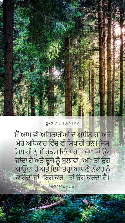 ਲੂਕਾ 7:8 PANIRV Mobile Phone Wallpaper - ਮੈਂ ਆਪ ਵੀ - Mobile Bible Verse Wallpaper
