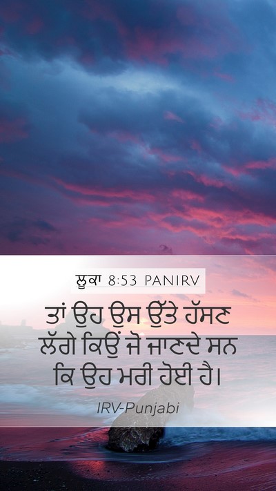 ਲੂਕਾ 8:53 PANIRV Mobile Phone Wallpaper - ਤਾਂ ਉਹ ਉਸ ਉੱਤੇ ਹੱਸਣ - Mobile Bible Verse Wallpaper