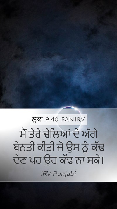 ਲੂਕਾ 9:40 PANIRV Mobile Phone Wallpaper - ਮੈਂ ਤੇਰੇ ਚੇਲਿਆਂ ਦੇ - Mobile Bible Verse Wallpaper