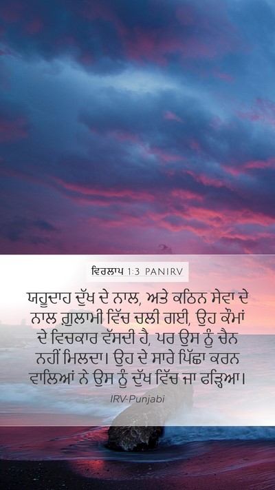 ਵਿਰਲਾਪ 1:3 PANIRV Bible Verse Image