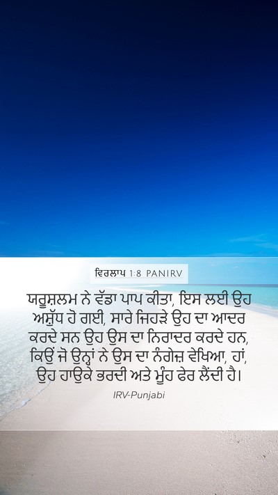 ਵਿਰਲਾਪ 1:8 PANIRV Bible Verse Image