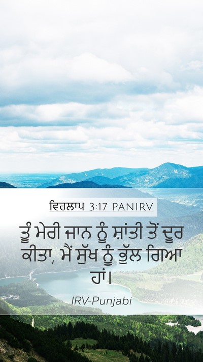 ਵਿਰਲਾਪ 3:17 PANIRV Mobile Phone Wallpaper - ਤੂੰ ਮੇਰੀ ਜਾਨ ਨੂੰ - Mobile Bible Verse Wallpaper