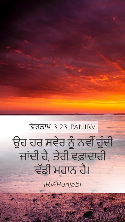 ਵਿਰਲਾਪ 3:23 PANIRV Bible Verse Image
