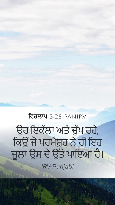 ਵਿਰਲਾਪ 3:28 PANIRV Bible Verse Image