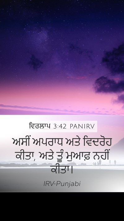 ਵਿਰਲਾਪ 3:42 PANIRV Bible Verse Image
