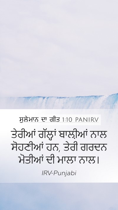 ਸੁਲੇਮਾਨ ਦਾ ਗੀਤ 1:10 PANIRV Bible Verse Image