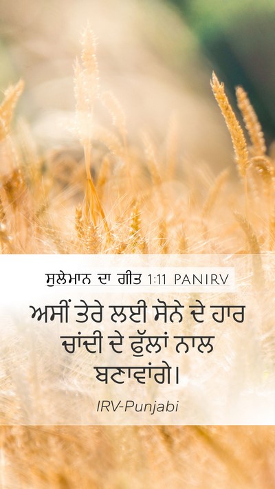 ਸੁਲੇਮਾਨ ਦਾ ਗੀਤ 1:11 PANIRV Mobile Phone Wallpaper - ਅਸੀਂ ਤੇਰੇ ਲਈ ਸੋਨੇ - Mobile Bible Verse Wallpaper