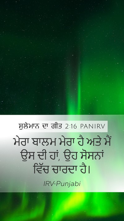 ਸੁਲੇਮਾਨ ਦਾ ਗੀਤ 2:16 PANIRV Bible Verse Image