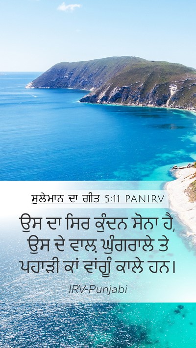 ਸੁਲੇਮਾਨ ਦਾ ਗੀਤ 5:11 PANIRV Mobile Phone Wallpaper - ਉਸ ਦਾ ਸਿਰ ਕੁੰਦਨ - Mobile Bible Verse Wallpaper