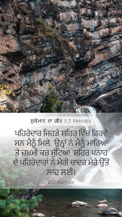 ਸੁਲੇਮਾਨ ਦਾ ਗੀਤ 5:7 PANIRV Bible Verse Image