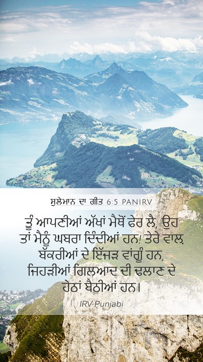 ਸੁਲੇਮਾਨ ਦਾ ਗੀਤ 6:5 PANIRV Bible Verse Image