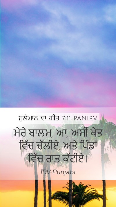 ਸੁਲੇਮਾਨ ਦਾ ਗੀਤ 7:11 PANIRV Bible Verse Image