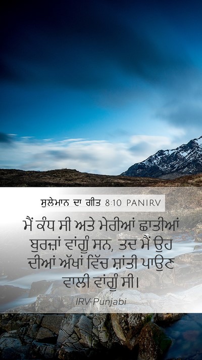 ਸੁਲੇਮਾਨ ਦਾ ਗੀਤ 8:10 PANIRV Mobile Phone Wallpaper - ਮੈਂ ਕੰਧ ਸੀ ਅਤੇ - Mobile Bible Verse Wallpaper