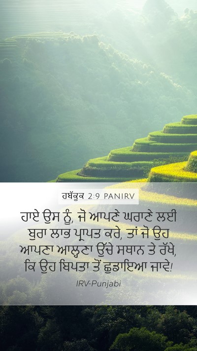 ਹਬੱਕੂਕ 2:9 PANIRV Bible Verse Image