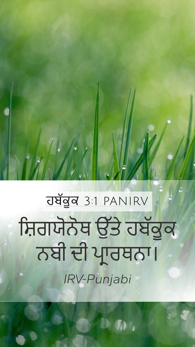 ਹਬੱਕੂਕ 3:1 PANIRV Bible Verse Image