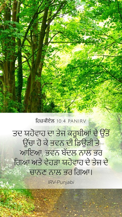 ਹਿਜ਼ਕੀਏਲ 10:4 PANIRV Mobile Phone Wallpaper - ਤਦ ਯਹੋਵਾਹ ਦਾ ਤੇਜ - Mobile Bible Verse Wallpaper
