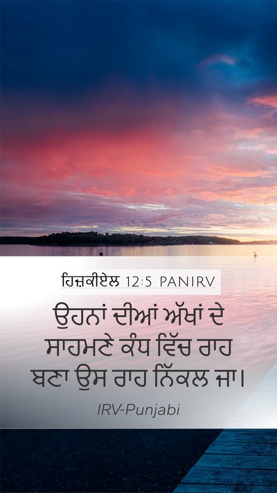 ਹਿਜ਼ਕੀਏਲ 12:5 PANIRV Mobile Phone Wallpaper - ਉਹਨਾਂ ਦੀਆਂ ਅੱਖਾਂ - Mobile Bible Verse Wallpaper