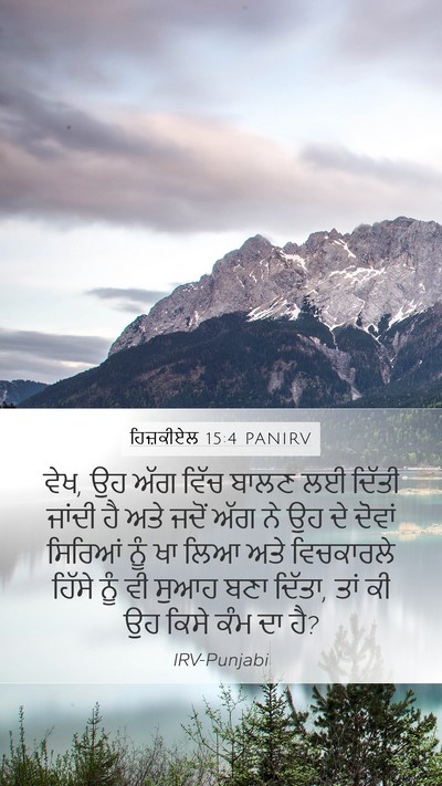 ਹਿਜ਼ਕੀਏਲ 15:4 PANIRV Mobile Phone Wallpaper - ਵੇਖ, ਉਹ ਅੱਗ ਵਿੱਚ - Mobile Bible Verse Wallpaper
