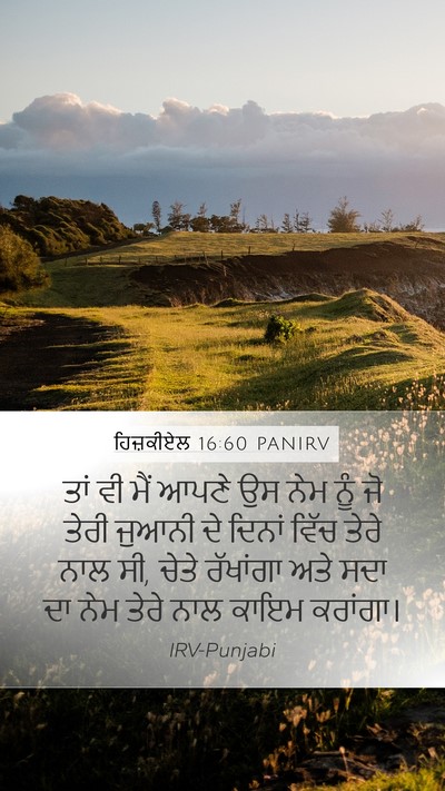 ਹਿਜ਼ਕੀਏਲ 16:60 PANIRV Mobile Phone Wallpaper - ਤਾਂ ਵੀ ਮੈਂ ਆਪਣੇ ਉਸ - Mobile Bible Verse Wallpaper