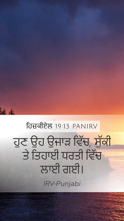 ਹਿਜ਼ਕੀਏਲ 19:13 PANIRV Mobile Phone Wallpaper - ਹੁਣ ਉਹ ਉਜਾੜ ਵਿੱਚ, - Mobile Bible Verse Wallpaper