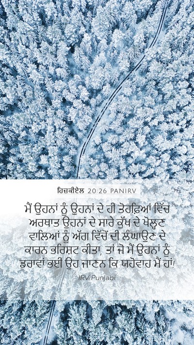 ਹਿਜ਼ਕੀਏਲ 20:26 PANIRV Mobile Phone Wallpaper - ਮੈਂ ਉਹਨਾਂ ਨੂੰ - Mobile Bible Verse Wallpaper