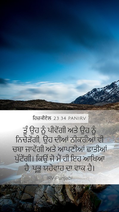 ਹਿਜ਼ਕੀਏਲ 23:34 PANIRV Mobile Phone Wallpaper - ਤੂੰ ਉਹ ਨੂੰ ਪੀਵੇਂਗੀ - Mobile Bible Verse Wallpaper