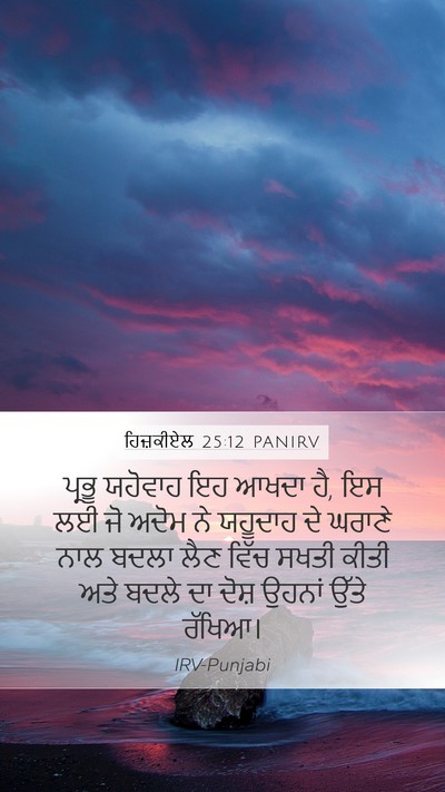 ਹਿਜ਼ਕੀਏਲ 25:12 PANIRV Bible Verse Image