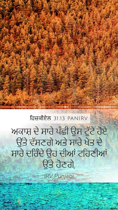 ਹਿਜ਼ਕੀਏਲ 31:13 PANIRV Mobile Phone Wallpaper - ਅਕਾਸ਼ ਦੇ ਸਾਰੇ ਪੰਛੀ - Mobile Bible Verse Wallpaper
