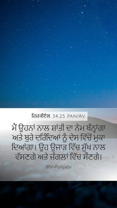 ਹਿਜ਼ਕੀਏਲ 34:25 PANIRV Bible Verse Image