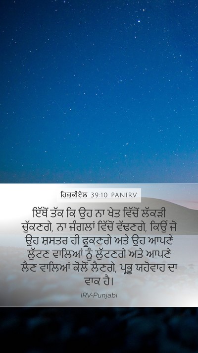 ਹਿਜ਼ਕੀਏਲ 39:10 PANIRV Bible Verse Image