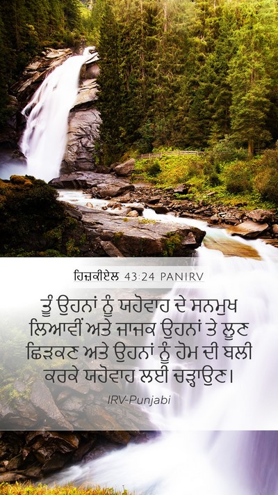 ਹਿਜ਼ਕੀਏਲ 43:24 PANIRV Mobile Phone Wallpaper - ਤੂੰ ਉਹਨਾਂ ਨੂੰ - Mobile Bible Verse Wallpaper