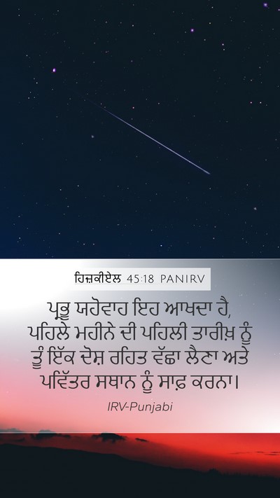 ਹਿਜ਼ਕੀਏਲ 45:18 PANIRV Bible Verse Image
